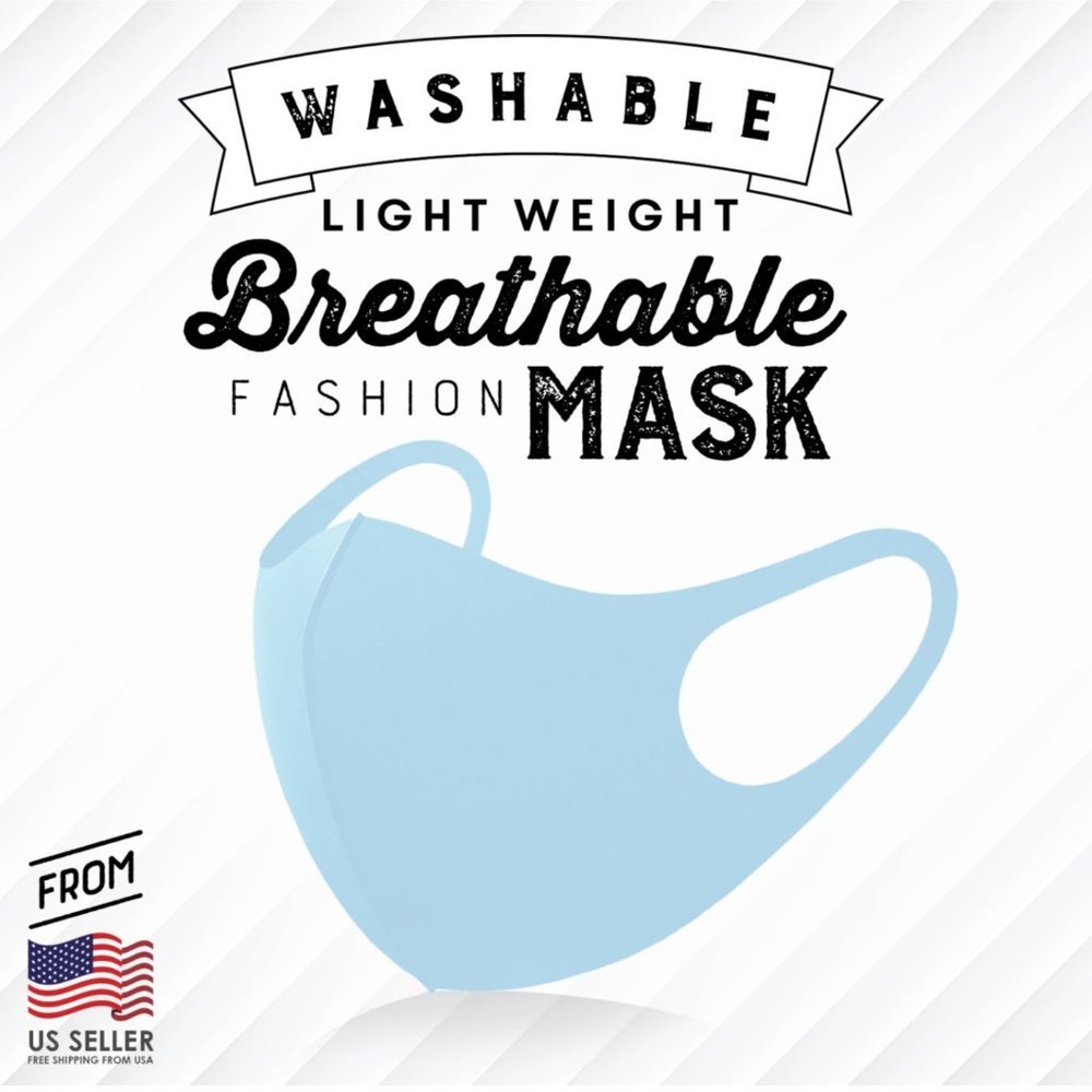 5 Pack Set Face Mask: Reusable, Smooth, Breathable, & Protective BUY 1 GET 1 !!!